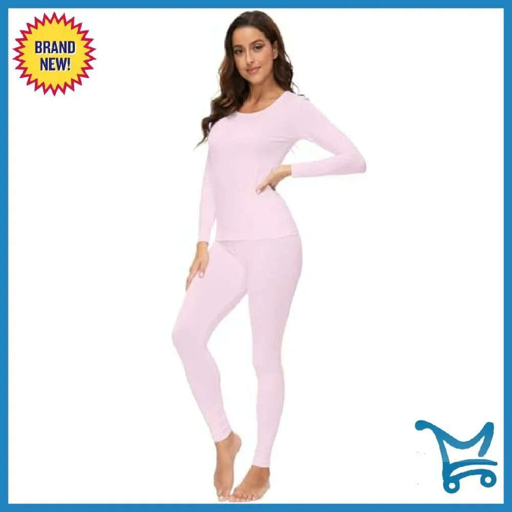 Thermal Long Johns Set Bamboo Viscose Base Layer Top Pants S-3X
